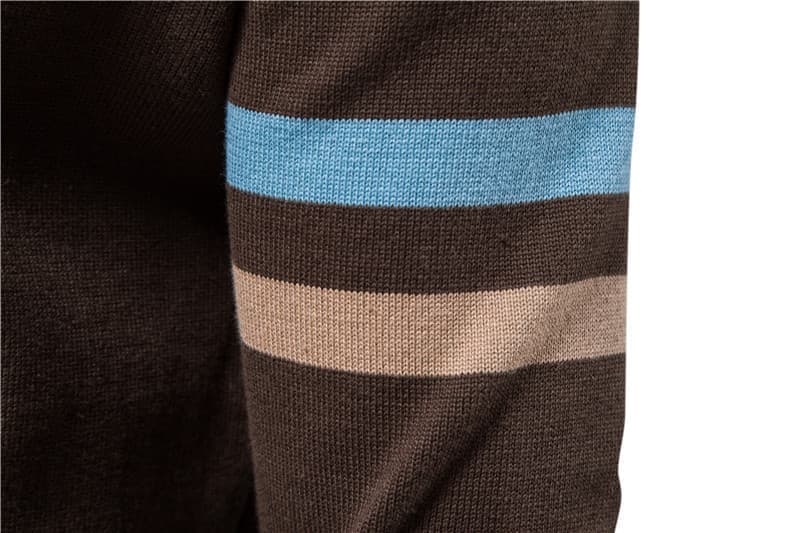 Men’s Colorblock Zip Up Cardigan Sweater