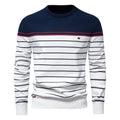 Men’s Striped Crew Neck Knit Sweater