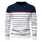Men’s Striped Crew Neck Knit Sweater