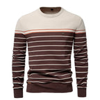 Men’s Striped Crew Neck Knit Sweater