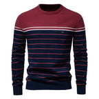 Men’s Striped Crew Neck Knit Sweater