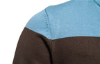 Men’s Colorblock Zip Up Cardigan Sweater