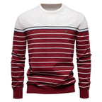 Men’s Striped Crew Neck Knit Sweater