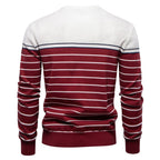 Men’s Striped Crew Neck Knit Sweater