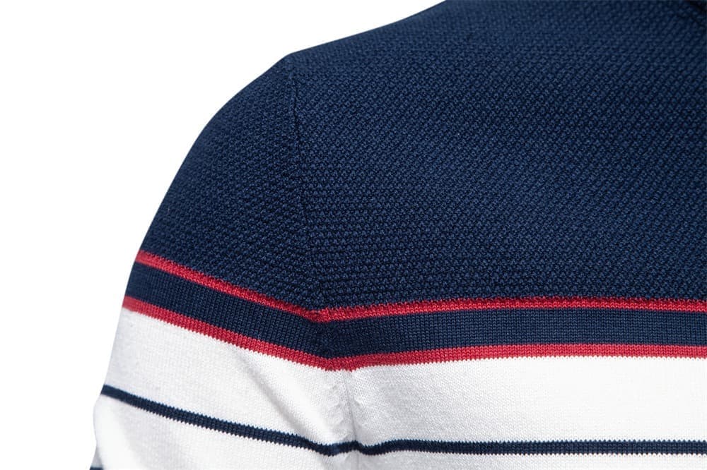 Men’s Striped Crew Neck Knit Sweater