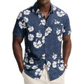 Men’s Printed Short Sleeve Hawaiian Button Down Shirt