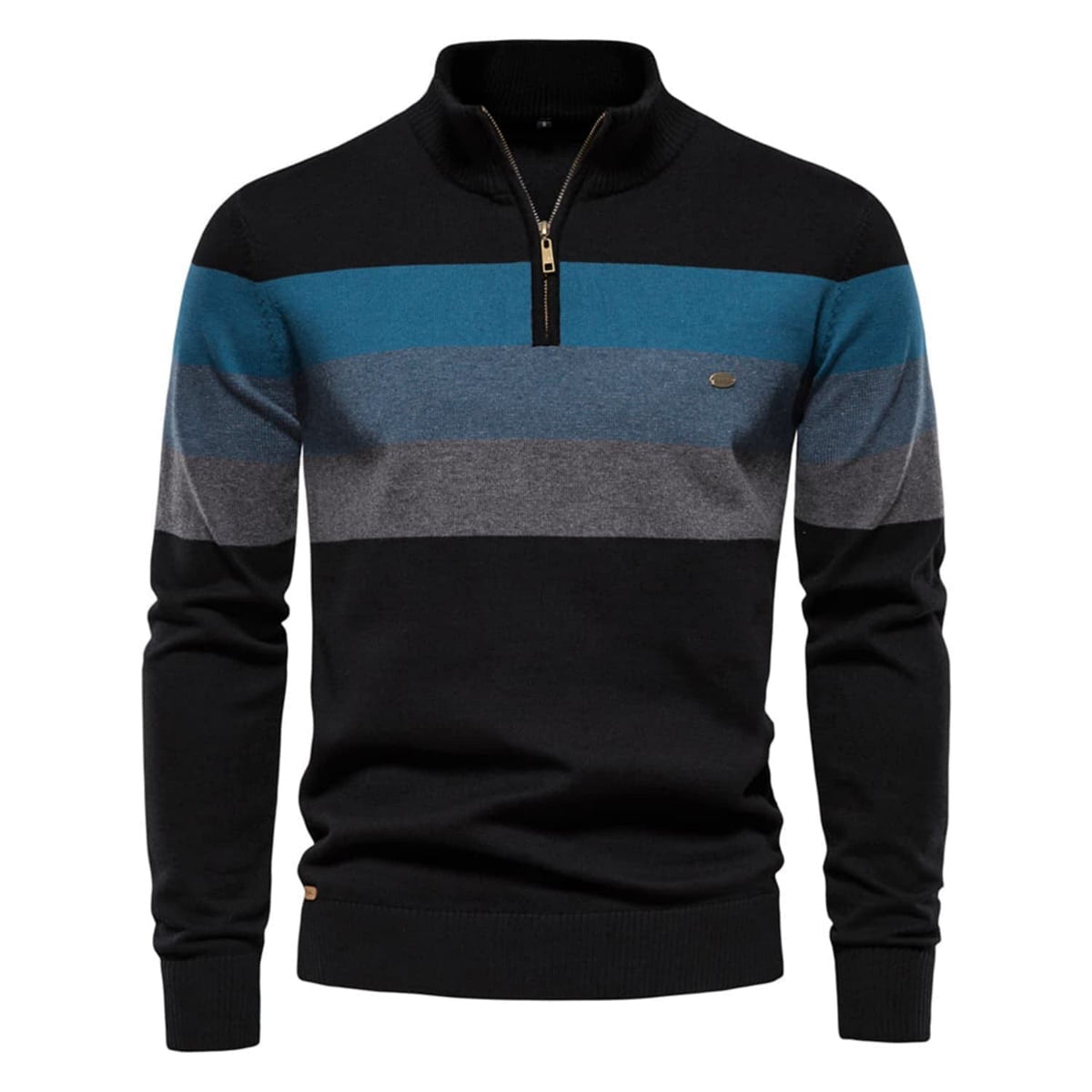 Classic Colorblock Half-Zip Sweater