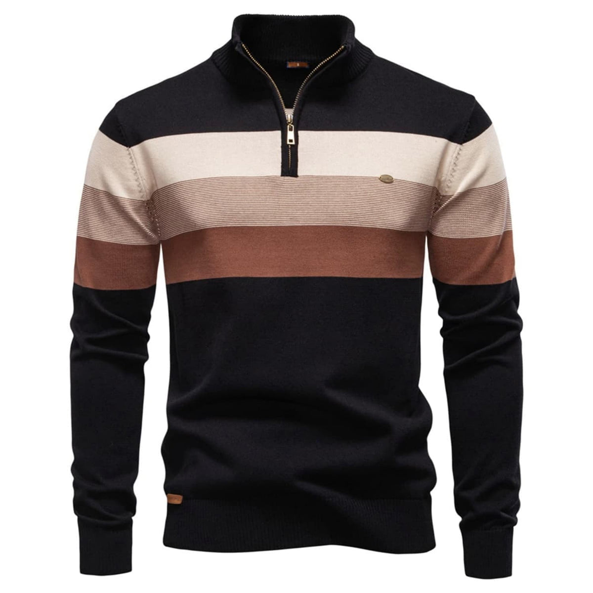Classic Colorblock Half-Zip Sweater