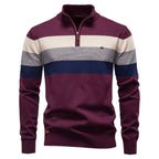 Classic Colorblock Half-Zip Sweater