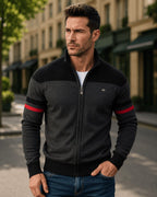 Men’s Colorblock Zip Up Cardigan Sweater