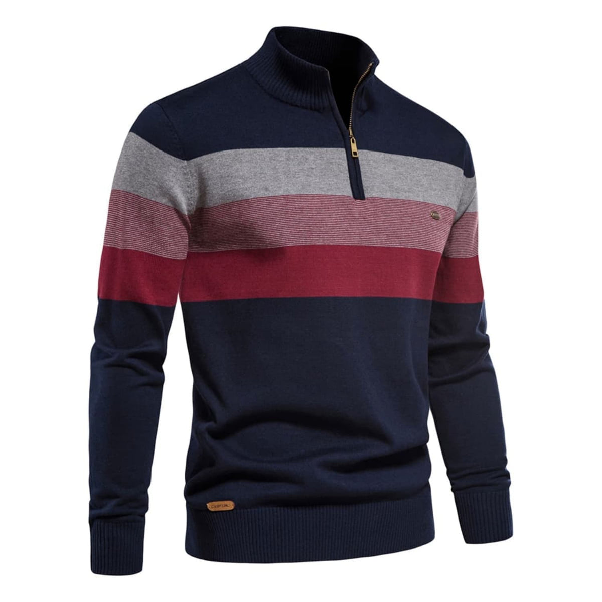 Classic Colorblock Half-Zip Sweater